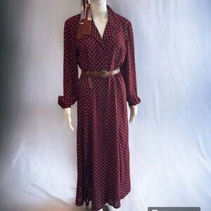 1970's Polka Dot Maxi Dress